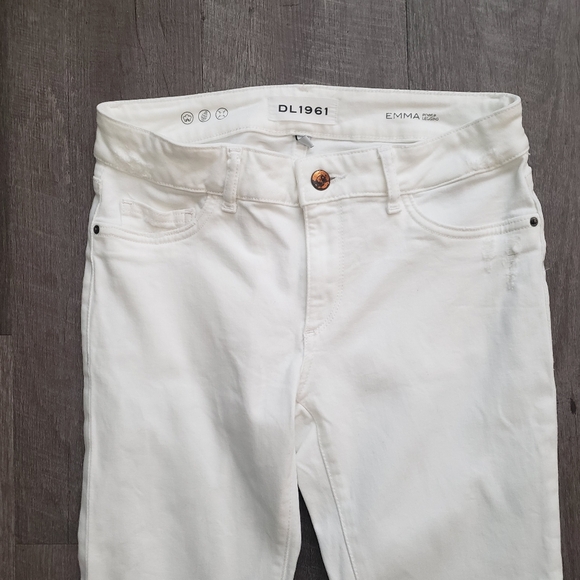 DL1961 Women's Emma Power Legging Jeans White Size 27 - Picture 4 of 12